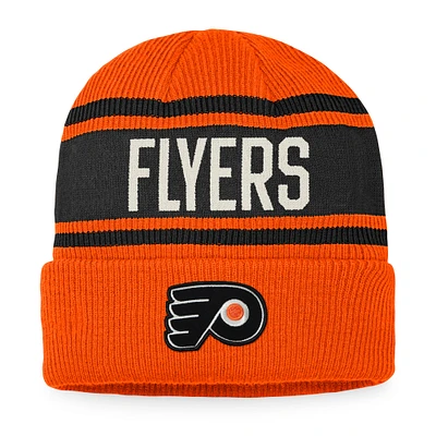 Men's Fanatics Orange/Black Philadelphia Flyers True Classic Retro Cuffed Knit Hat