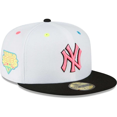 Men's New Era White York Yankees Neon Eye 59FIFTY Fitted Hat
