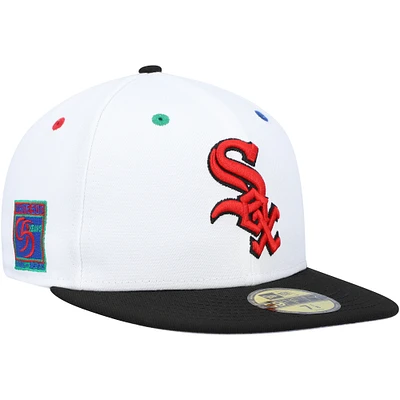 Men's New Era White/Black Chicago White Sox 95th Anniversary Primary Eye 59FIFTY Fitted Hat