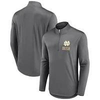 Men's Fanatics Gray Notre Dame Fighting Irish Tough Minded Quarter-Zip Top