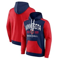 Men's Fanatics Navy/Red Minnesota Twins Chip Pullover Hoodie