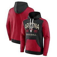 Men's Fanatics Black/Red Arizona Diamondbacks Chip Pullover Hoodie