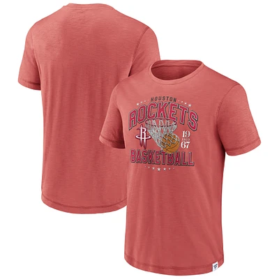 Men's Fanatics Red Houston Rockets Reinforce True Classics Vintage Slub T-Shirt