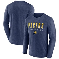 Men's Fanatics Heathered Navy Indiana Pacers Where Legends Play Iconic Practice Long Sleeve T-Shirt