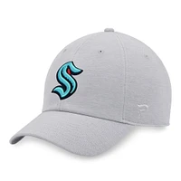 Men's Fanatics Heather Gray Seattle Kraken Logo Adjustable Hat