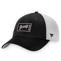 Men's Fanatics Black/White New Jersey Devils Authentic Pro Trucker Snapback Hat