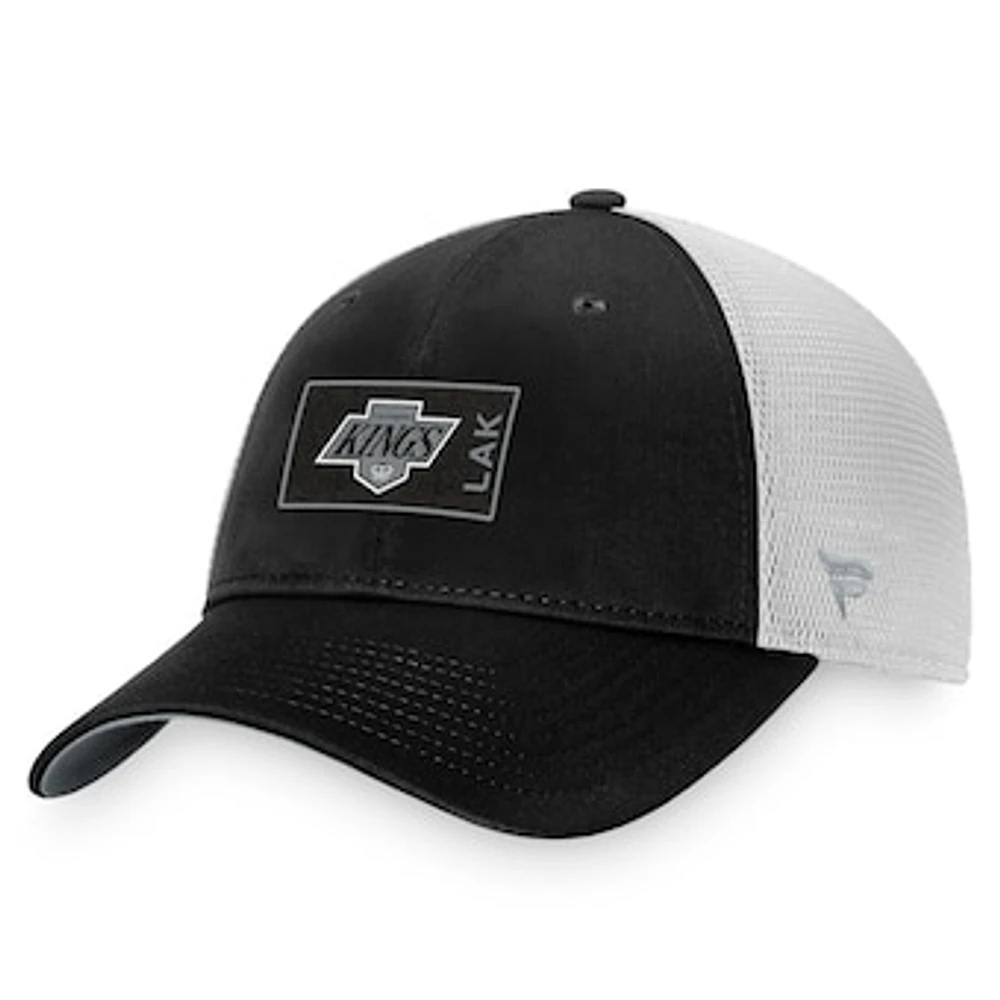 Men's Fanatics Black/White Los Angeles Kings Authentic Pro Trucker Snapback Hat