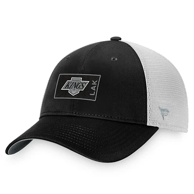 Men's Fanatics Black/White Los Angeles Kings Authentic Pro Trucker Snapback Hat