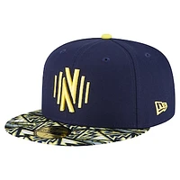 Men's New Era Navy Nashville SC Element Tech Pack 59FIFTY Fitted Hat