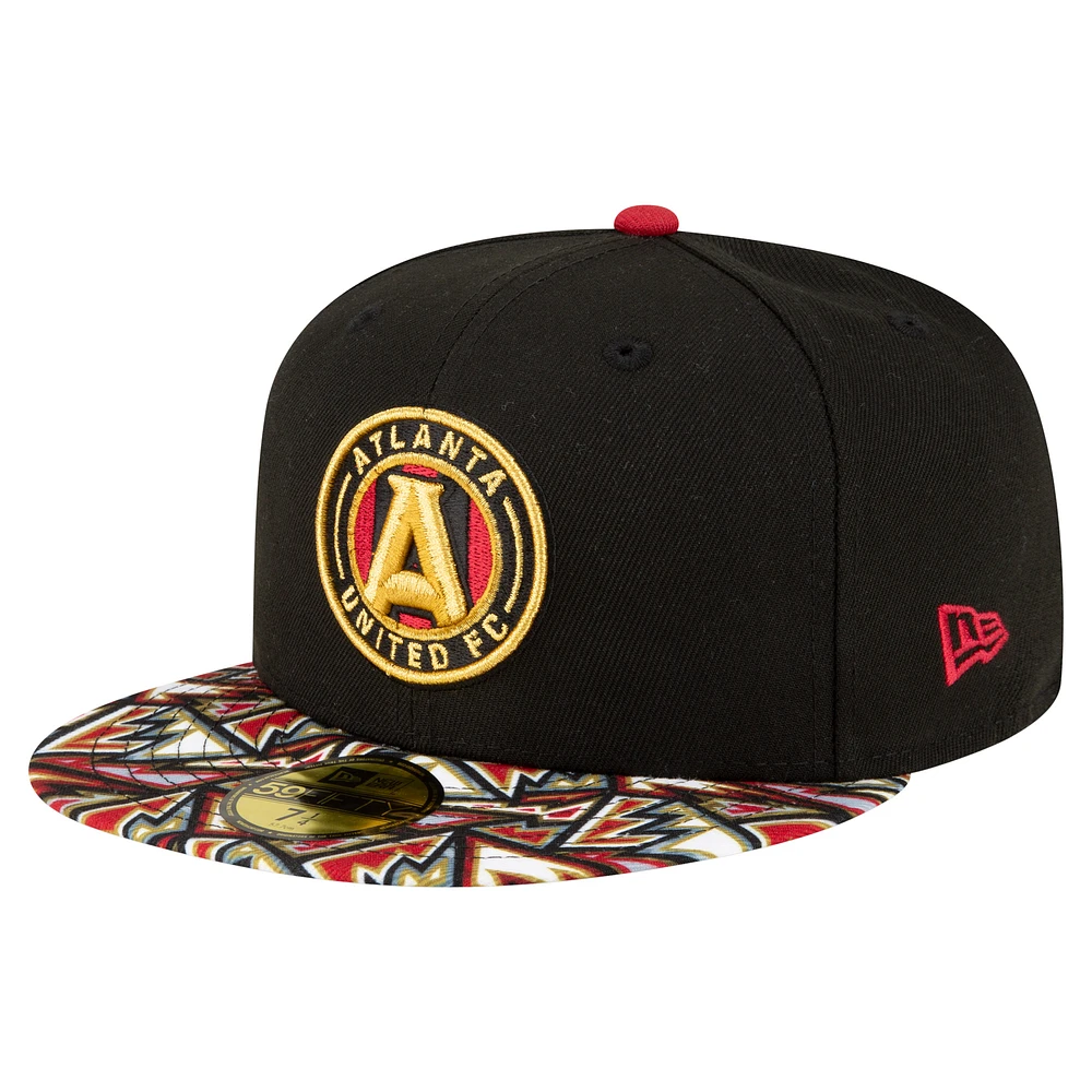 Men's New Era Black Atlanta United FC Element Tech Pack 59FIFTY Fitted Hat