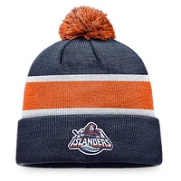 Men's Fanatics Navy/Orange New York Islanders Special Edition Cuffed Knit Hat with Pom