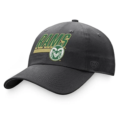 Men's Top of the World Charcoal Colorado State Rams Slice Adjustable Hat