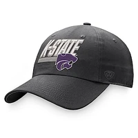 Men's Top of the World Charcoal Kansas State Wildcats Slice Adjustable Hat