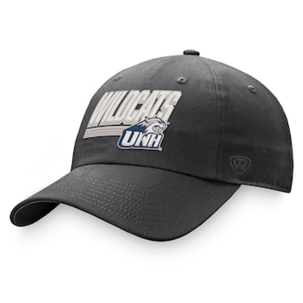 Men's Top of the World Charcoal New Hampshire Wildcats Slice Adjustable Hat