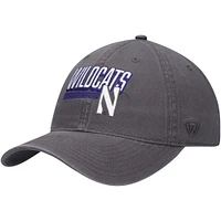 Men's Top of the World Charcoal Northwestern Wildcats Slice Adjustable Hat