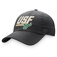 Men's Top of the World Charcoal South Florida Bulls Slice Adjustable Hat