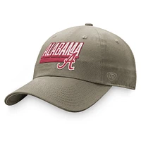 Men's Top of the World Khaki Alabama Crimson Tide Slice Adjustable Hat