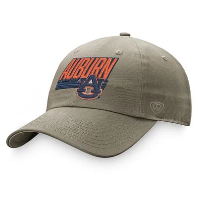 Men's Top of the World Khaki Auburn Tigers Slice Adjustable Hat