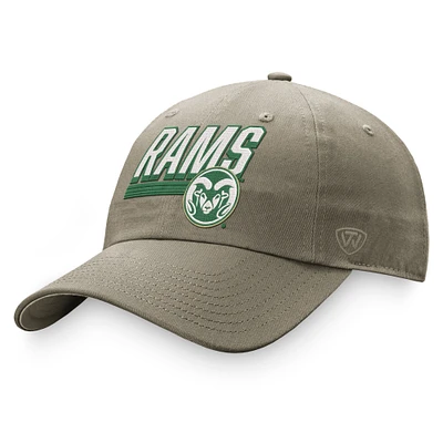 Men's Top of the World Khaki Colorado State Rams Slice Adjustable Hat