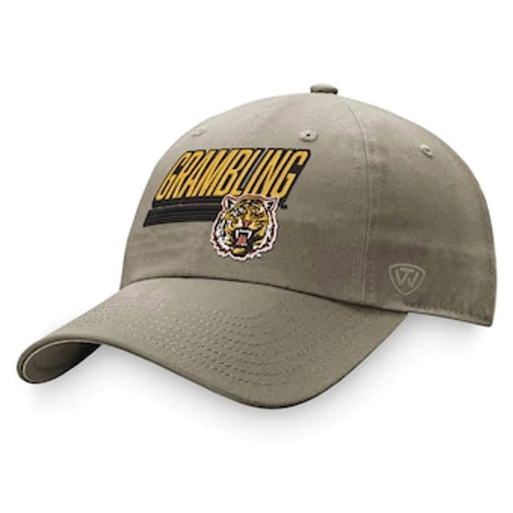 Men's Top of the World Khaki Grambling Tigers Slice Adjustable Hat