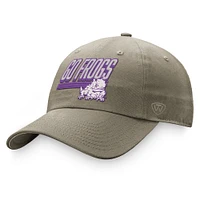 Men's Top of the World Khaki TCU Horned Frogs Slice Adjustable Hat