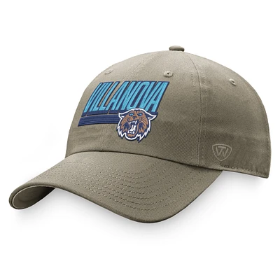 Men's Top of the World Khaki Villanova Wildcats Slice Adjustable Hat