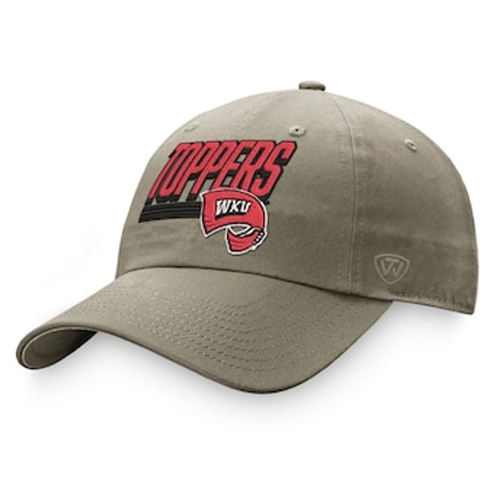 Men's Top of the World Khaki Western Kentucky Hilltoppers Slice Adjustable Hat