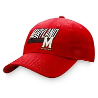 Men's Top of the World Red Maryland Terrapins Slice Adjustable Hat