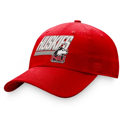 Men's Top of the World Red Northern Illinois Huskies Slice Adjustable Hat