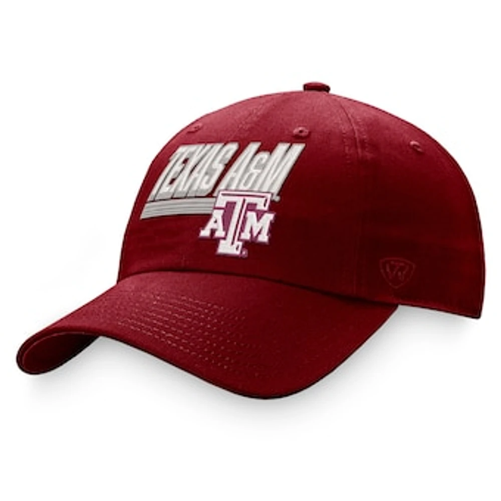 Men's Top of the World Maroon Texas A&M Aggies Slice Adjustable Hat