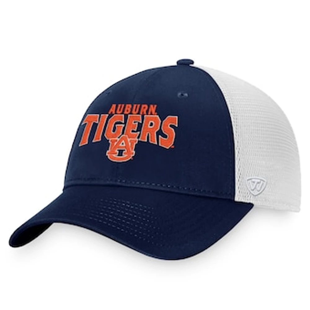 Men's Top of the World Navy Auburn Tigers Breakout Trucker Snapback Hat