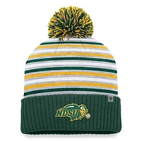 Men's Top of the World Green NDSU Bison Dash Cuffed Knit Hat with Pom