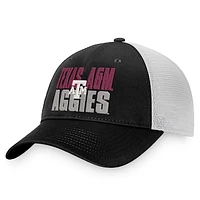 Men's Top of the World Black/White Texas A&M Aggies Stockpile Trucker Snapback Hat