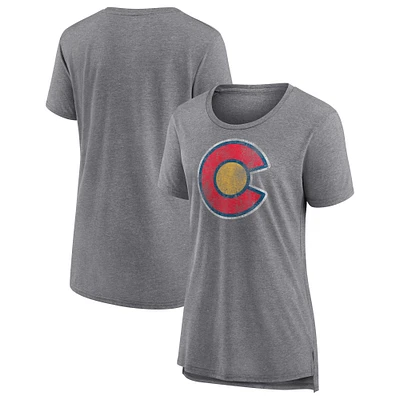 Women's Fanatics Heather Gray Colorado Avalanche Special Edition 2.0 Modern T-Shirt