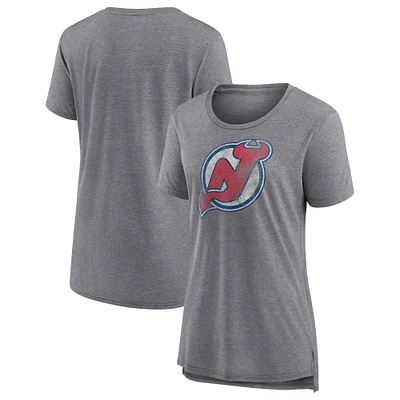 Women's Fanatics Heather Gray New Jersey Devils Special Edition 2.0 Modern T-Shirt