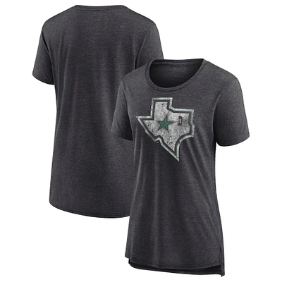 Women's Fanatics Heather Charcoal Dallas Stars Special Edition 2.0 Modern T-Shirt