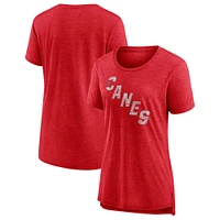 Women's Fanatics Heather Red Carolina Hurricanes Special Edition 2.0 Modern T-Shirt