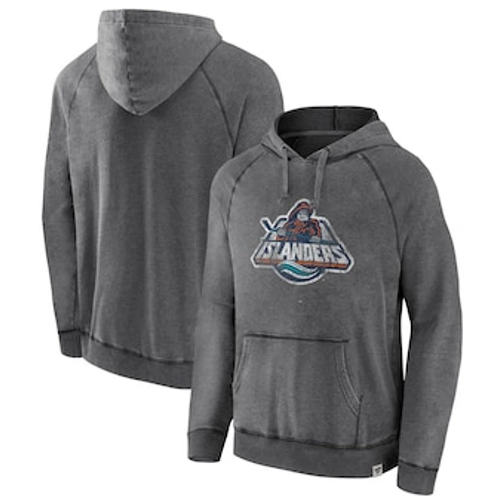 Men's Fanatics Charcoal New York Islanders Special Edition 2.0 Weathered Pullover Hoodie