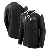 Men's Fanatics Black Philadelphia Flyers Special Edition 2.0 Long Sleeve Lace-Up T-Shirt