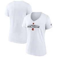 Women's Fanatics  White Colorado Avalanche Special Edition V-Neck T-Shirt