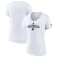 Women's Fanatics  White Colorado Avalanche Special Edition V-Neck T-Shirt