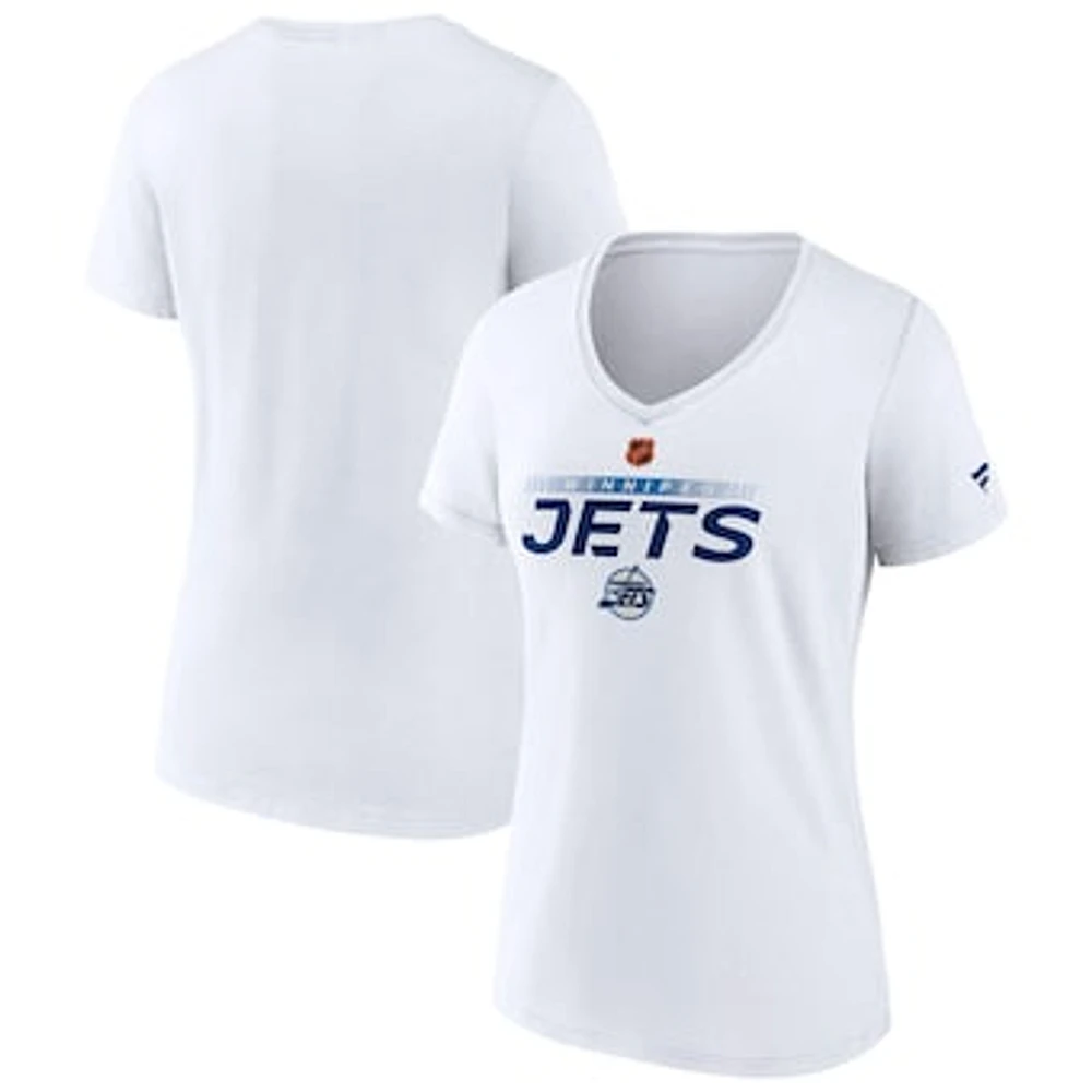 Women's Fanatics  White Winnipeg Jets Special Edition V-Neck T-Shirt