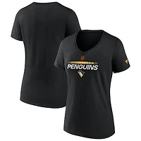 Women's Fanatics  Black Pittsburgh Penguins Special Edition V-Neck T-Shirt