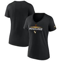 Women's Fanatics  Black Pittsburgh Penguins Special Edition V-Neck T-Shirt