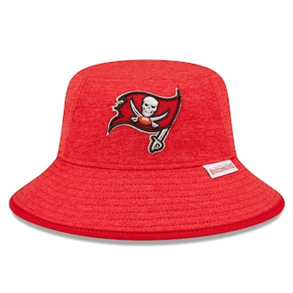 Men's New Era Heather Red Tampa Bay Buccaneers Bucket Hat