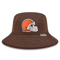 Men's New Era Heather Brown Cleveland Browns Bucket Hat