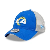Men's New Era Royal/Natural Los Angeles Rams Loyal 9TWENTY Trucker Hat