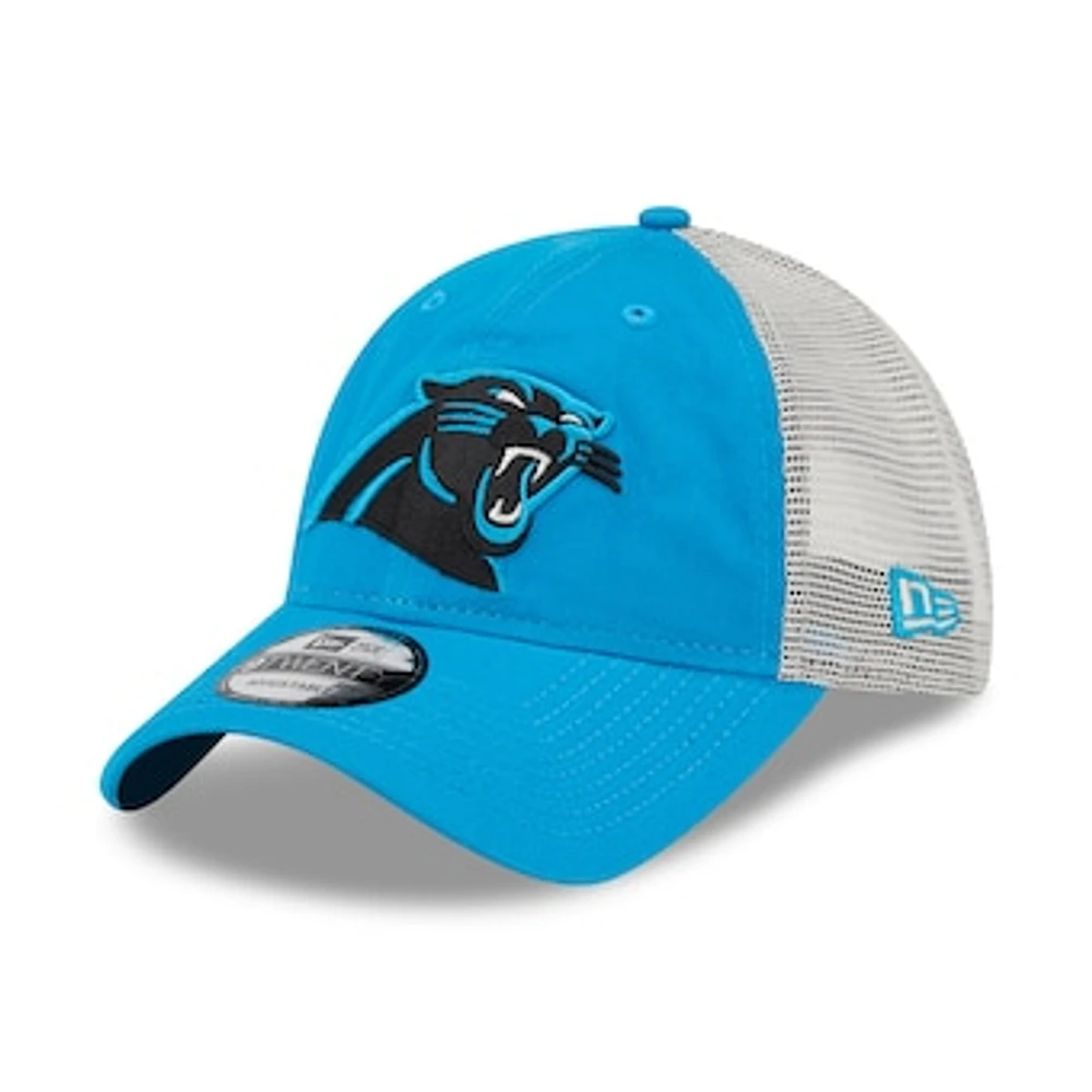 Men's New Era Blue/Natural Carolina Panthers Loyal 9TWENTY Trucker Hat