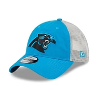 Men's New Era Blue/Natural Carolina Panthers Loyal 9TWENTY Trucker Hat