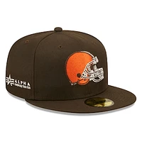 Men's New Era x Alpha Industries Brown Cleveland Browns 59FIFTY Fitted Hat